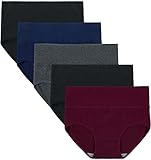 INNERSY Unterhosen Damen Baumwolle Weich Bauch Weg Unterwäsche Damenslips Mehrpack 5 (L,...