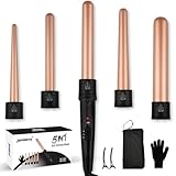 5 in 1 Lockenstab Set Große Locken Einstellbare Temperatur Keramikbeschichtung...