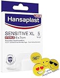 Hansaplast Sensitive XL - 5 Pflaster Strips in Größe 6 x 7 cm - Wundverband mit gutem...