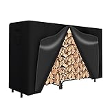 SANHENG Kaminholzregal, Metall Brennholzregal Feuerholzregal mit wasserdichter...