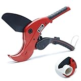 CCLIFE 64mm PVC Rohrschere mit Ratsche, SK-5 Hochkohlenstoffstahl Stahlklinge,...