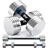 Stahl Kurzhanteln 2er Set 10kg (2,5kg/3kg/5kg/5,5kg/7,5kg/10kg) - Einstellbares...