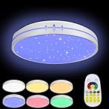Froadp 60W Modern LED Deckenleuchte Dimmbar mit Fernbedienung 2800-6500K...