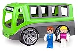 Lena 4454 Truxx Bus, Spielbus Fahrzeug ca. 27 cm, Spielset mit robustem Reisebus und 2...