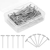 100 Stück T-Nadeln Perücke Nadeln Set Edelstahl Stecknadeln Nähen von Perückennadeln...