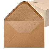 Kraftpapier Umschläge 100 Stück 130 g/m² Briefumschläge Kuvert Briefkuvert...