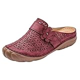 MKMK Schuhe rutschfest Hollow Sandalen Knöchelriemen Sandalen Spitze Zehe Slingback...