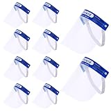 EIHI Gesichtsschutz, 10 Stück Face Shield mit Anti Beschlag Visier Gesichtsschutz und...