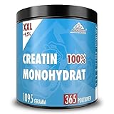 JUST POWR® 1,1 kg Creatin ohne Zusätze, 96% Creatin Monohydrat für mehr...