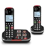 Swissvoice Xtra 2355 Duo schnurloses DECT Großtasten Telefon mit Anrufbeantworter, Zwei...