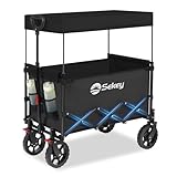 Sekey XXL Bollerwagen Faltbar Kinder 150L 150KG, Faltbarer Bollerwagen mit Dach Klappbarer...