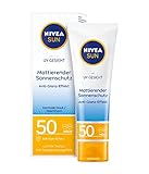 NIVEA SUN UV Gesicht Mattierender Sonnenschutz LSF 50 (50 ml), nicht fettende Sonnencreme...
