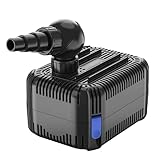 SunSun CDF-3800 Teichpumpe 24V DC / 3600 l/h / 20 W, Bachlaufpumpe mit integriertem...