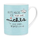 H:) PPY life XL-Tasse Motiv 'Heute' | Große Tasse aus Porzellan, Jumbo-Tasse, 60 cl,...
