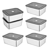 CTDMJ Edelstahlbehälter 6-teilig mit Deckel und Versiegelung 500ml Metall Brotbox Bento...