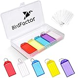 25 Stück Schlüsselanhänger beschriftbar mit Etiketten – 5 Farben,...