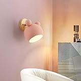ELINKUME Kreativer Kleiner Bär Wandleuchte,Moderne E27 Wandlampe Innen mit Einstellbarem...