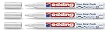 edding Glanzlack-Marker creative 751 weiß, 1-2 mm (3er Pack)