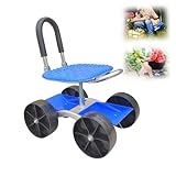 Dewppxi Gartenhocker Auf Rollen, Gartenhocker Mit Verstellbarer Höhe, 360 Grad Drehbarer...