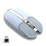 Kabellose Maus mit 4 Tasten, 2,4 GHz, USB-Empfänger, leises Klicken, einstellbare...