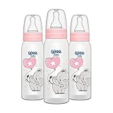 Wee Baby (3er-Pack) Babyflaschen aus Kunststoff | BPA-freie Trinkflaschen mit...