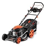 FUXTEC 4in1 Benzin Rasenmäher FX-RM5396eSPRO mit E-Start und Antrieb – 5,3PS & 53cm...