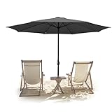 Tubiaz Sonnenschirm 350cm Groß Gartenschirm Wasserabweisende Ampelschirm ohne...
