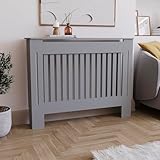 Vida Designs Chelsea-Heizkörperabdeckung, modernes Lamellengrill-Design, grau lackierter...