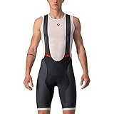 castelli Herren Bibshort Wettkampf-Set Radlerhose, Schwarz/Silbergrau, S
