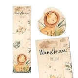 Geschenkfreude Messlatte Kinder personalisiert 80-140cm - süße Tiermotive -...