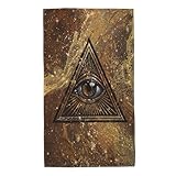 40X70cm Saunahandtuch Pyramide Allsehendes Auge Goldmarmor Schwimmhandtücher Sandfreie...