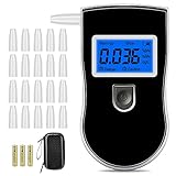 Alkoholtester mit 20 Mundstücke, Digital Alkoholmessgerät mit LED-Display, Halbleiter...