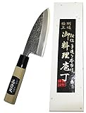 Küchenmesser Deba Japanisches Handgeschmiedet Klinge gehämmert 9 cm - Japan...