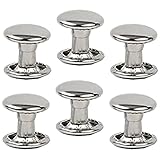 100 Sets Silberne Edelstahl Leder Nieten Doppelkappe Nieten Röhrenförmige Metallnieten...