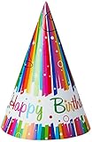 Partyhüte - Regenbogenbänder Geburtstagsparty - 8er-Pack