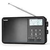 Raddy RF206 Tragbares Kurzwellenradio Digitalradio, AM/FM-Empfänger, 8 W Lautsprecher,...