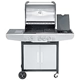 JUSTUS 1303 04 Ares 3 SU Gasgrill, Edelstahl, 122 x 57 x 112 cm