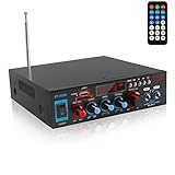 Etlephe Mini Verstärker, 800W Hi-Fi-Verstärker, Stereo-Verstärker Bluetooth 5.0, 12 V...