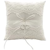 Hochzeit Ringkissen,Ehering-Kissen mit Satinband,for für Ringträger (Stickerei...