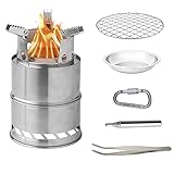 Yeosu Campingkocher Holzofen,Holzofen Tragbar, Campingkocher Outdoor Holzvergaser Klapp...