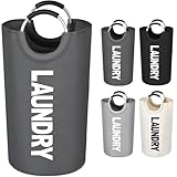 Votoko Wäschesammler mit Griff, 82L Wäschekorb Faltbare Wäschesack aus Oxford-Stoff,...