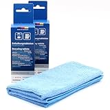 Pflegeset 12 Entkalkungstabletten für Kaffeemaschinen + Mikrofasertuch kompatibel mit...