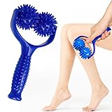2 Massagebälle Massage Roller, Massageroller mit Griff und Noppen Selbstmassagerolle,...