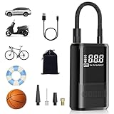 ZORUMAN 6000mAh Mini Tragbare Elektronische Luftpumpe, 150PSI Akku ,Fahrradpumpe...