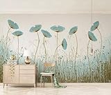 Anpassen 3D-Tapete Wandbilder Blume Ölmalerei Kinder Tapete Blaue Blume Große Tapete...