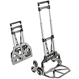 ATHLON TOOLS Aluminium Treppensteiger-Sackkarre klappbar - extra Langer Griff...