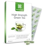 Healthspan Hochfester Grüner Tee (90 Tabletten) | Mit Chrom & Vitamin B2 zur...