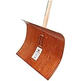 SHW-FIRE Profi-Schneeschieber aus salzbeständigem Holz, 55cm breit und mit 150cm langem...