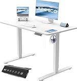 JUMMICO Höhenverstellbarer Schreibtisch mit USB-Ladeanschluss,Schreibtisch...