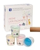 Feuchtmann MEINE LIEBLINGSKNETE + Teigrolle| Knetset 4 x 150g | vegane...